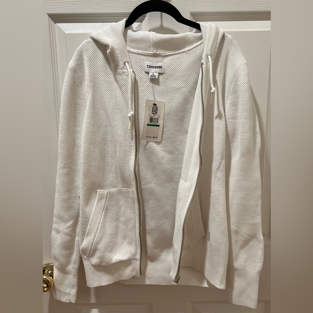 Never worn. Converse zip up hoodie. Size L.